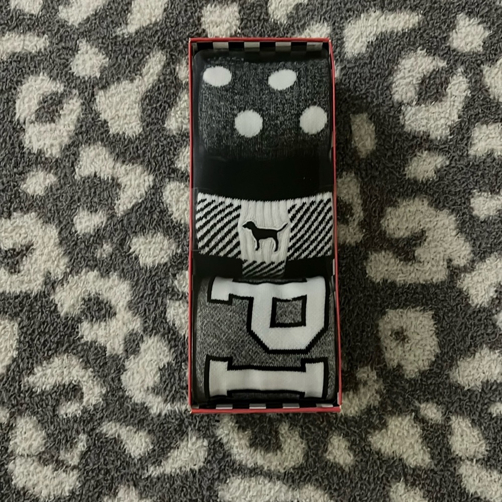 Three pairs knee high socks